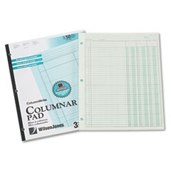 Accounting Pad, Three Eight-Unit Columns, 8-1/2 x