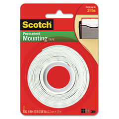 Foam Mounting Double-Sided Tape, 1/2 Wide x 75 Long -