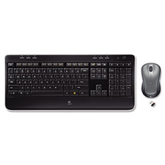MK520 Wireless Desktop Set, Keyboard/Mouse, USB, Black -