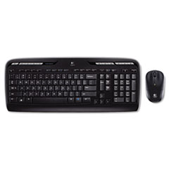 MK320 Wireless Desktop Set, Keyboard/Mouse, USB, Black -