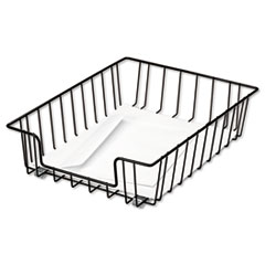 Workstation Letter Desk Tray Organizer, Wire, Black -