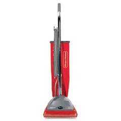 Commercial Standard Upright Vacuum, 19.8lb, Red/Gray -