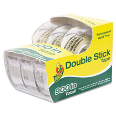 Permanent Double-Stick Tape, 1/2&quot; x 300&quot;, 1&quot; Core, Clear -