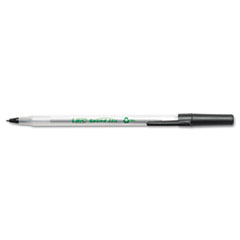 Ecolutions Round Stic Ballpoint Pen, Black Ink,