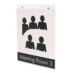 Classic Image Single-Sided Wall Sign Holder, Plastic,