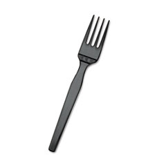 SmartStock Plastic Cutlery Refill, Forks, Black -