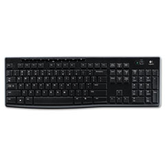 K270 Wireless Keyboard, USB Unifying Receiver, Black -