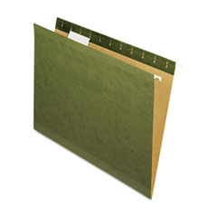 Reinforced Hanging File Folders, 1/5 Tab, Kraft,