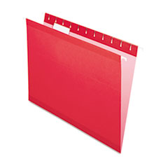 Reinforced Hanging File Folders, Letter, Red, 25/Box