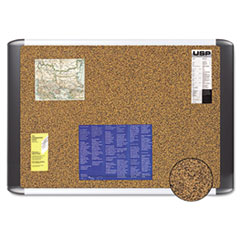 Tech Cork Board, 48x72 Silver/Black Frame -