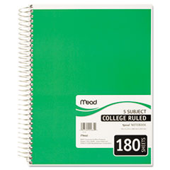 Spiral Bound Notebook, College Rule, 8 x 10-1/2,