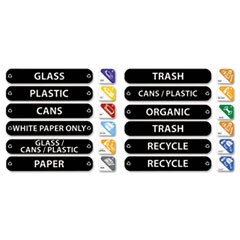 Recycle Label Kit, 44 Labels
in Three Languages, 8 x 1-1/2
- RECYCLE LABEL KIT