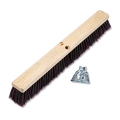 Floor Brush Head, 3 1/4&quot;
Maroon Stiff Polypropylene,
24&quot; - C-POLY FIBER PUSH BROOM
24IN CRS H/D MAR 1