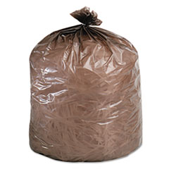 Eco-Degradable Plastic Trash
Bag, 20-30gal, .8mil, 30 x
36, Brown - LINER,30X36,30
MIL,BR