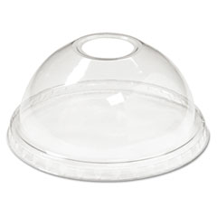 Cold Cup Dome Lids, Fits 12-24oz Cups, Clear - CLR