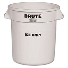 Brute Ice-Only Container, 10gal, White - 10 GL BRUTE