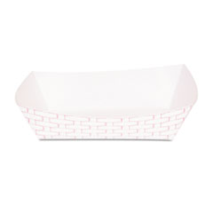 Paper Food Baskets, 5lb Capacity, Red/White - C-500