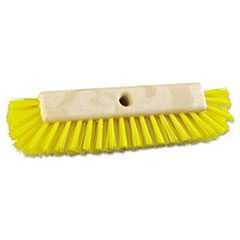 Dual-Surface Scrub Brush, Plastic, 10&quot;, Yellow - C-10&quot;