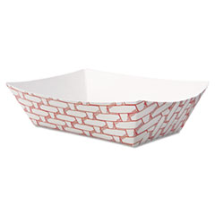 Paper Food Baskets, 8oz Capacity, Red/White - C-50