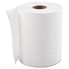 Hardwound Roll Towels, 1-Ply, White, 8&quot; x 800ft - HARDWOUND