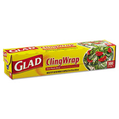Plastic Cling Wrap, 12&quot; x 300 ft, Clear - GLAD CLING