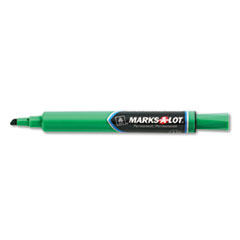 Permanent Marker, Large Chisel Tip, Green, Dozen -