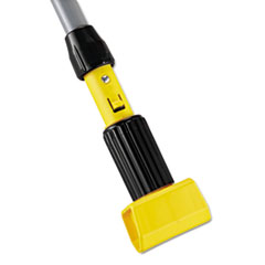 Gripper Aluminum Mop Handle, 60&quot;, Gray/Yellow - C-ALUMINUM