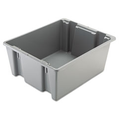 Palletote Box, 19gal, Gray - PALLETOE-BOX 2.0 CU FT GREY