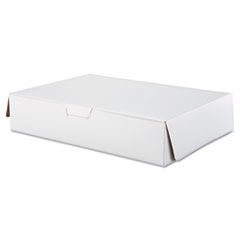 Tuck-Top Bakery Boxes, 19w x 14d x 4h, White - C-BAKERY