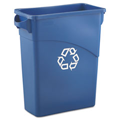 Slim Jim Recycling W/Handles, Rectangular, Plas., 15 7/8