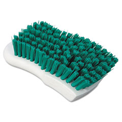 Green Polypropylene Bristle Scrub Brush, 6&quot;, White -