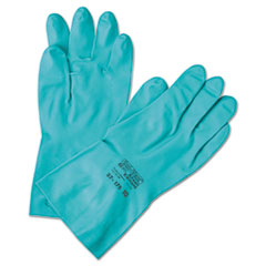 Sol-Vex Sandpatch-Grip Nitrile Gloves, Green, Size