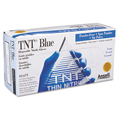 TNT Disposable Nitrile Gloves, Non-powdered, Blue,