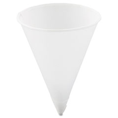 Cone Water Cups, Paper 4 oz, Rolled Rim - RLLD RIM PPR