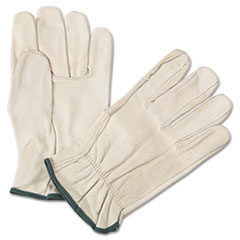 4000 Series Leather Driver Gloves, White, Medium -