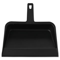 Plastic Dustpan, 12w x 12d x 4h, Black - BLACK DUST PANEA