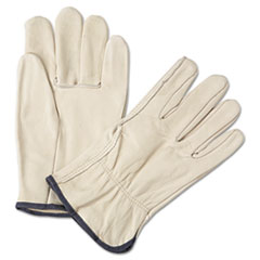 4000 Series Leather Driver Gloves, White, Large - C-DRVR