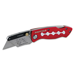 Sheffield Lockback Knife, 1 Utility Blade, Red - C-GREAT