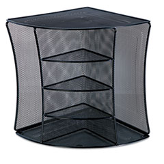 Mesh Desktop Corner Organizer, Six Compartments,