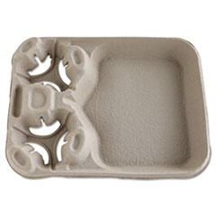 StrongHolder Molded Fiber Cup/Food Trays, 8-44oz, 2-Cup
