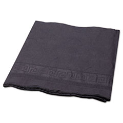Tissue/Poly Tablecovers, 54&quot; x 108&quot;, Black - 54INX108FT