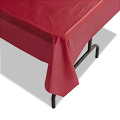Plastic Tablecovers, 40&quot; x 100ft, Burgundy - TABLECOVER