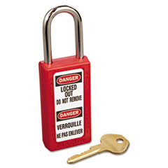 Lightweight Zenex Safety
Lockout Padlock, 1 1/2&quot; Wide,
Red, 2 Keys - 6 PIN TUMBLER
PADLOCK KEYED DIFF. SAFETY
LOCK
