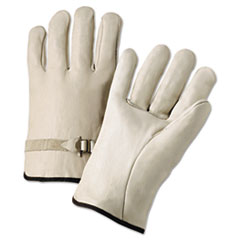 4000 Series Leather Driver Gloves, Natural, Large -