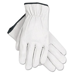 Grain Goatskin Driver Gloves, White, Extra-Large - C-DRVR