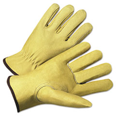 4000 Series Pigskin Leather Driver Gloves, Beige, Extra