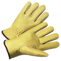 4000 Series Pigskin Leather Driver Gloves, Beige, Large -