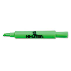 Desk Style Highlighter, Chisel Tip, Fluorescent Green