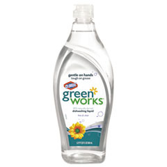 Dishwashing Liquid, Free &amp;
Clear, 22oz Bottle -
GREENWORKS FREE&amp;CLEAR DISH
DETERGENT,12/22OZ