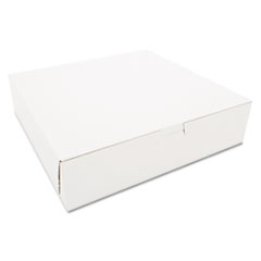 Tuck-Top Bakery Boxes, 10w x 10d x 2 1/2h, White - BAKERY